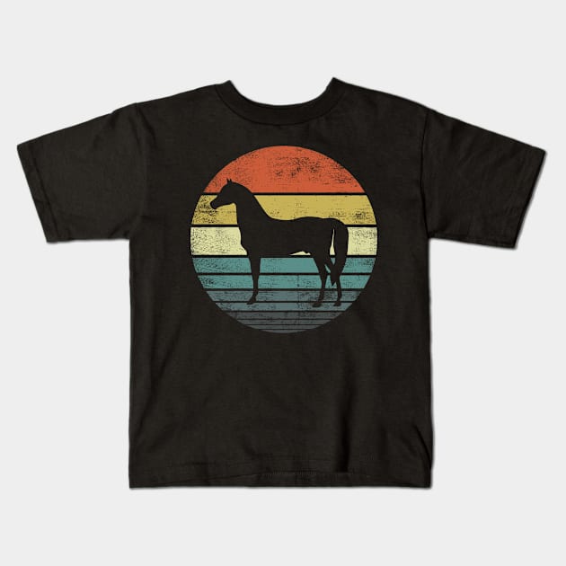 Horse Lover Horseback Riding Retro Vintage Kids T-Shirt by stayilbee